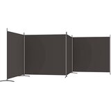 Sobna pregrada s 4 panela smeđa 698 x 180 cm od tkanine | shoptok.hr