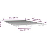  Posteljni okvir 90x200 cm trdna borovina, (20726705) | Shoptok.si