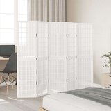 vidaXL Paravan 5-delni bel trden les pavlovnije | Shoptok.si