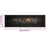  Tepih perivi s natpisom Coffee 45 x 150 cm baršunasti | shoptok.hr