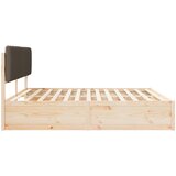  Krevetni okvir s tapiciranim uzglavljem Sivo-smeđa 200 x 200 cm | shoptok.hr