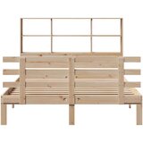vidaXL Knjižna postelja brez vzmetnice 150x200 cm trdna borovina | Shoptok.si