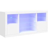  Komoda s LED svjetlima bijela 142,5 x 37 x 67 cm Slike