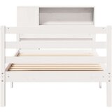  Krevet s regalom za knjige bez madraca bijeli 90x200cm borovina | shoptok.hr