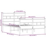 vidaXL Metalni okvir kreveta bez madraca boja hrasta sonome 120x200 cm | shoptok.hr
