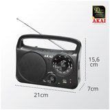 Akai radio FM, AM, BT, analogna skala, USB, crni APR APR-85BT | shoptok.hr