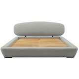 Scandic Svetlo siva oblazinjena zakonska postelja s prostorom za shranjevanje z letvenim dnom 160x200 cm Odette – | Shoptok.si