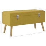 Klupa s pretincem za pohranu 80 cm boja senfa baršunasta | shoptok.hr