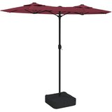  Dvostruki vrtni suncobran bordo 316 x 145 cm | shoptok.hr