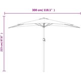 Balkonski suncobran s aluminijskom šipkom 300 x 155 cm antracit | shoptok.hr