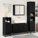  Set namještaja za kupaonicu 3 kom. Crni hrast Konstruirano drvo Crna 90 x 33 x 60 cm | Shoptok.si