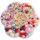 INF 5600 kosov pol okroglih biserov, imitacija biserov v škatli MultiColor, (21838854) | Shoptok.si