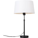 QAZQA Namizna svetilka črna z belo barvo 35 cm nastavljiva - Parte Cene