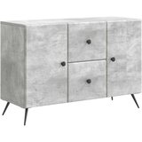  Strani šal Betonsko siva 89 x 34,5 x 60 cm Inženirski les, (5000217794) | Shoptok.si