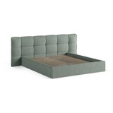 Micadoni Mentolno zelena oblazinjena zakonska postelja s prostorom za shranjevanje z letvenim dnom 160x200 cm Eric – | Shoptok.si