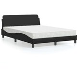 vidaXL Krevet s madracem crni 140 x 200 cm od umjetne kože | shoptok.hr