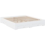 The Living Store Posteljni okvir s predali bel 180x200 cm inženirski les - Posteljni Okvir, (21498875) | Shoptok.si