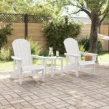 vidaXL Adirondack stol 2 kosa Bela 74x82x90 cm HDPE | Shoptok.si