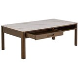 Actona Bež/tamno smeđi stolić za kavu s keramičkom daskom 70x130 cm Southampton – | shoptok.hr
