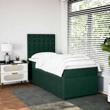 Box spring krevet s madracem tamnozeleni 80 x 200 cm baršunasti | shoptok.hr