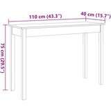 vidaXL Konzolni stol voštano smeđi 110x40x75 cm od masivne borovine | shoptok.hr