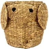 Otroška škatla za shranjevanje iz vodne hijacinte v naravni barvi ø 30x35 cm Elephant –