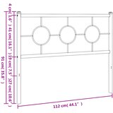  Metalno zamjensko uzglavlje crno 107 cm | shoptok.hr