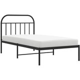  Metalni okvir za krevet s uzglavljem crni 100x190 cm | Eponuda.com