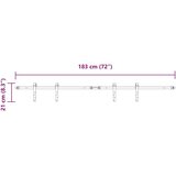 vidaXL Komplet drsnih vrat omarice 183 cm ogljikovo jeklo | Shoptok.si