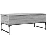  Stolić za kavu siva boja hrasta 100x50x40 cm od drva i metala | shoptok.hr