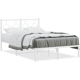 Metalni okvir za krevet s uzglavljem bijeli 120 x 190 cm | shoptok.hr