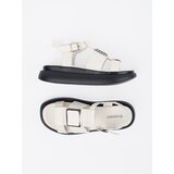 GOODIN Light beige leather elegant platform sandals | shoptok.hr