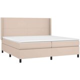 Krevet box spring s madracem cappuccino 200x200cm umjetna koža | shoptok.hr