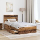 Krevetna konstrukcija Staro drvo 100 x 200 cm Konstruirano drvo | shoptok.hr