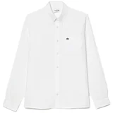 Lacoste Srajce z dolgimi rokavi Linen Casual Shirt - Blanc Bela