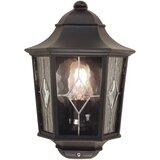 Elstead Lighting Elstead Norfolk Zunanja stenska svetilka z 1 lučjo, pol-lamperja, črne barve, IP44, E27, (22100150) | Shoptok.si