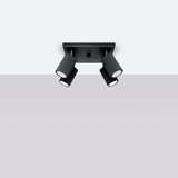 Nice Lamps Črna stropna svetilka 25x25 cm Gleam – | Shoptok.si