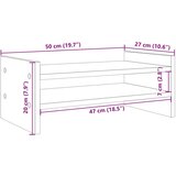  Stalak za monitor siva boja hrasta 50x27x20cm konstruirano drvo | shoptok.hr