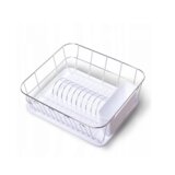 KAMILLE 0763D - Metalni oceđivač za sudove -Beli 37 x 33 x 13,5cm