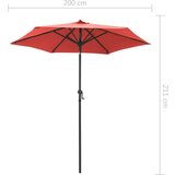  Suncobran boja cigle 200 x 224 cm aluminijski | shoptok.hr