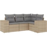  4-dijelni set vrtnih sofa s jastucima bež od poliratana | shoptok.hr