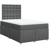  Krevet s oprugama i madracem tamnosivi 120 x 200 cm od tkanine | shoptok.hr