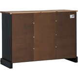 vidaXL Bivak HALDEN 2 drsna vrata črna 112x40x80 cm masivni les | Shoptok.si