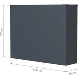 WESTMANN Talus XL | Metalna pravokutna žardinjera | 193 L | Antracit - BRANDED IN GERMANY | shoptok.hr