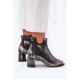 Maciejka Leather Cut-Out Boots | ePonuda.com