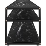 TV omarica črn marmor 220x40x40,5 cm kaljeno steklo, (20914420) | Shoptok.si