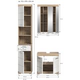 MID.YOU Kopalnica Lambada, Barva Hrasta, Bela, 3-Delna | Shoptok.si