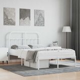  Metalni okvir za krevet s uzglavljem bijeli 120 x 190 cm | Eponuda.com