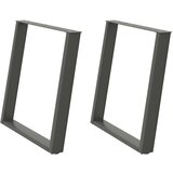 vidaXL noge za jedilno mizo u-oblika 2 kosa antracit 80x(72-73) cm | Shoptok.si