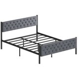 Hanah home krevet u francuskom stilu, 160x88x200 cm, siva | Eponuda.ba